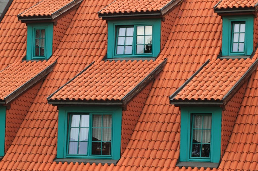 tile roof with windows